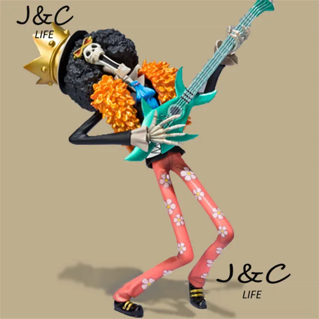 Best Offers Free Shipping High quality Japanese Anime Model One Piece 17cm Burukku BROOK Action Figure Model Toys for gifts