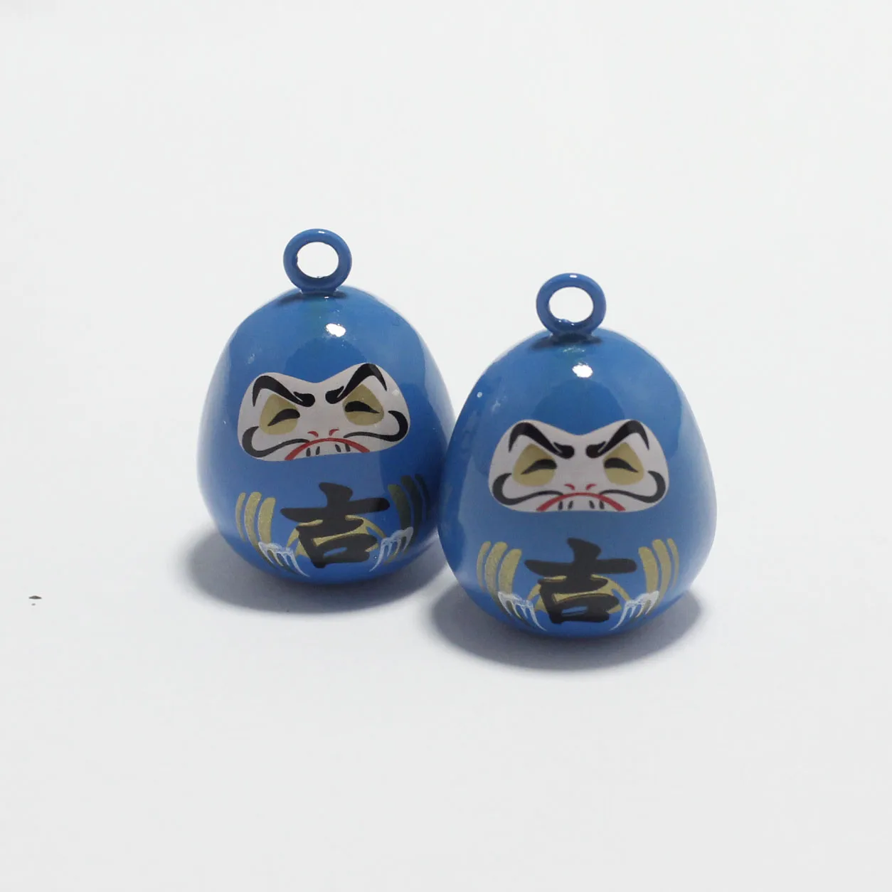 Японская кукла Дарума, колокольчики желаний, подвески на удачу, ожерелье, подвеска, аксессуары, ювелирное изделие, фурнитура для рукоделия - Окраска металла: Blue01