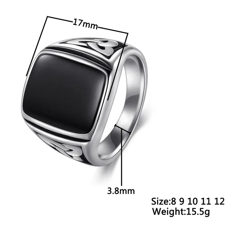 Signet Ring Punk Titanium Steel Ring for Men Valknut Signet Ring Odin Symbol Norse Viking Biker Finger Trendy Male Jewelry Gift signet ring,finger ring