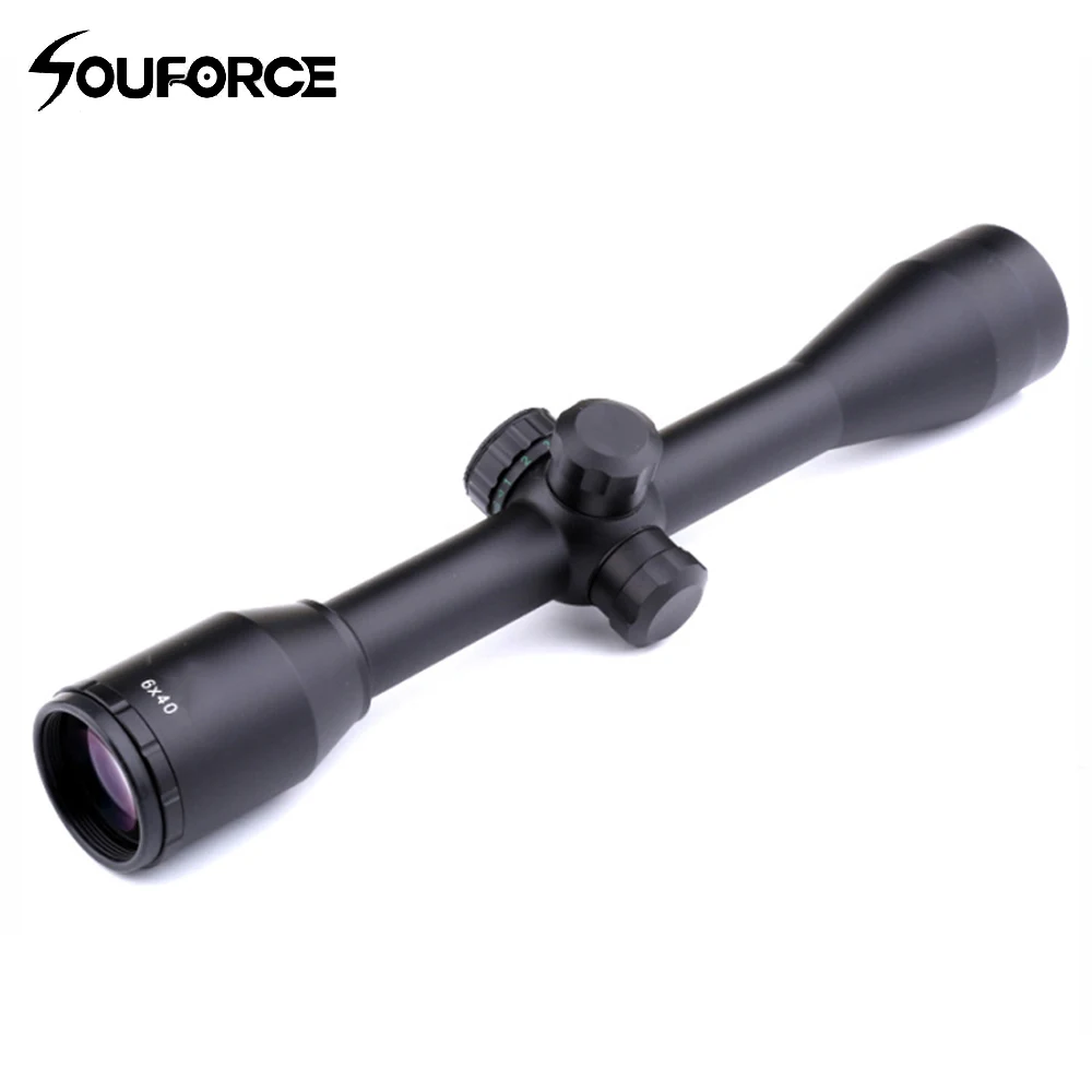 

Tactical 6X40IR Riflescopes 4-Plex Reticle Optical Sight Nitrogen Filled Illumination with 25.4mm Tube for Scope Hunting
