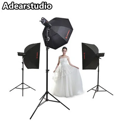 

Jinbei 600w400W Professional Photographic Studio Strobe Flash Light Kit-Barn Door, Soft Box, Stands, Lamps, Trigger &More NO00DC