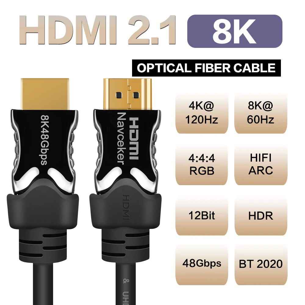 Лучшие 8K 48 Гбит/с 2,1 HDMI кабели 4K HDMI 2,1 кабель eARC Кабо HDMI 2,1 UHD динамический HDR HDMI 2,1 кабель для 8K samsung QLED tv