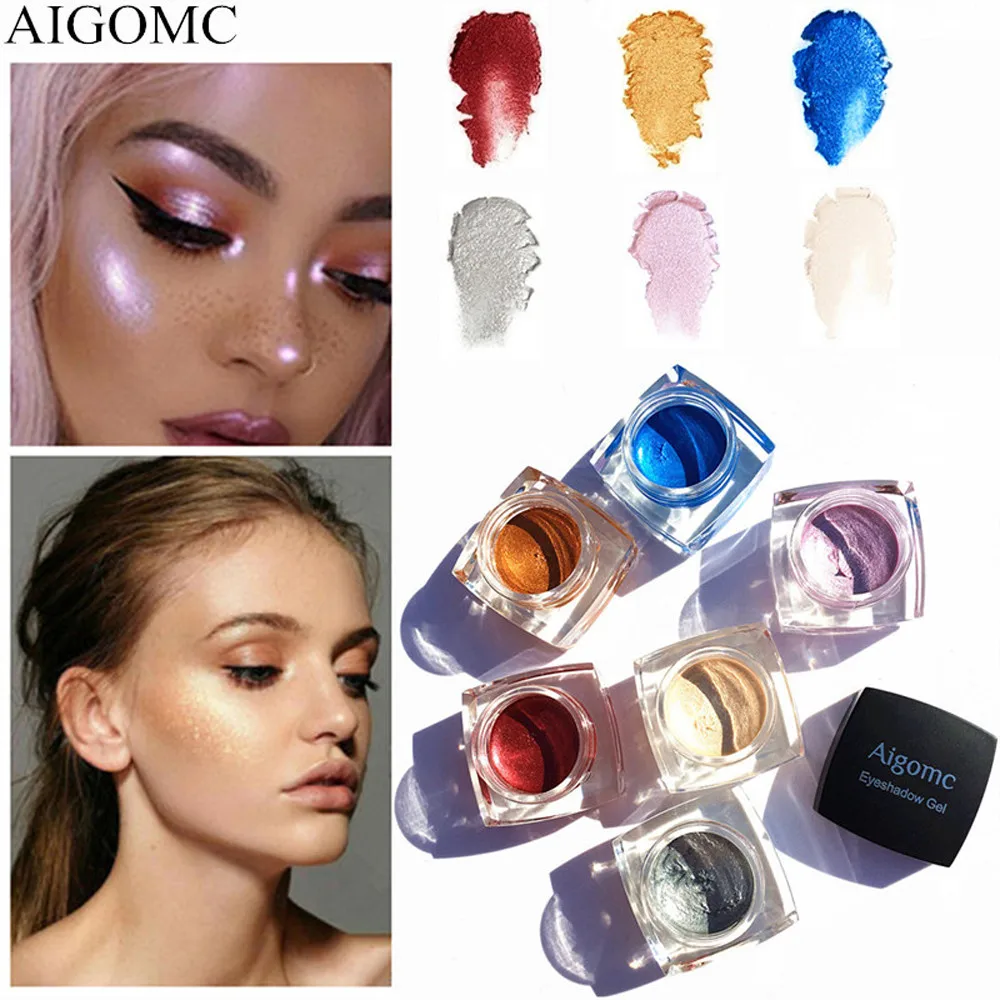 

6 Colors Highlighter Make Up Concealer Shimmer Face Glow Eyeshadow Highlighter Cream 5.22djl