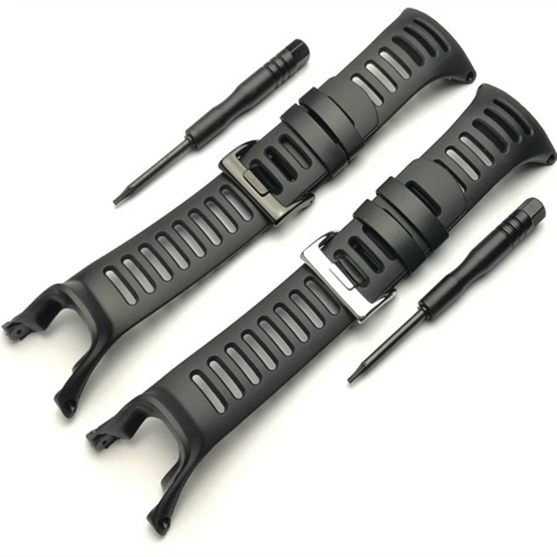

TJP Brands SUUNTO Ambit2/3 2R 2S 3s 3run Men Watch's Waterproof Rubber Strap Watchband Steel Buckle With Screwdriver