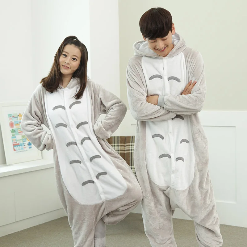 Пижамные комплекты Пижама Тоторо женские Комбинезоны для взрослых пижамы мой сосед пижамы Тоторо фланелевые животные femme/Flanneli/с капюшоном - Цвет: Totoro