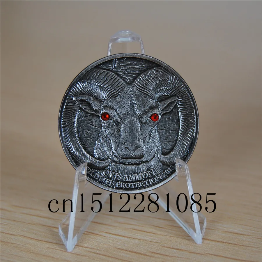 Монголия 2013 Argali 500 Tugrik 1 унция Серебряная монета Коза 20 шт./лот Бесплатная доставка