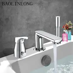 BAOLINLONG Новости Стиль латунь ванная комната смеситель для душа кран для раковины в ванной для ванной набор раковина для ванной один