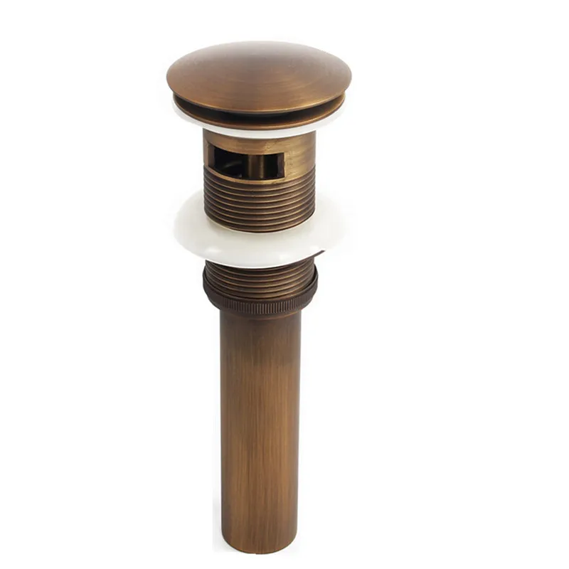 Usherlife Antique Bronze Wash Basin Drain Black Brushed Brass Sink