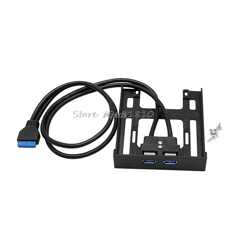 3.5/" 20 Pin Floppy Bay Front Panel 2 Port USB3.0 Expansion Adapter Connector BG