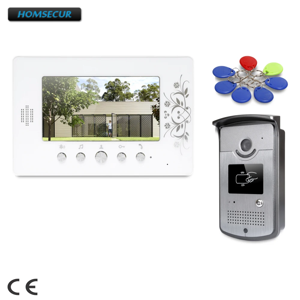 

HOMSECUR 7inch Video Security Door Phone with Mute Mode for Home Security for House/ Flat XC001+XM709