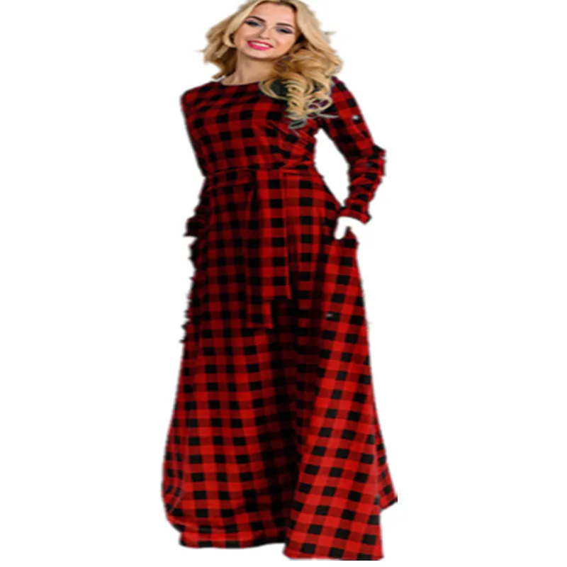womens red and black plaid dress