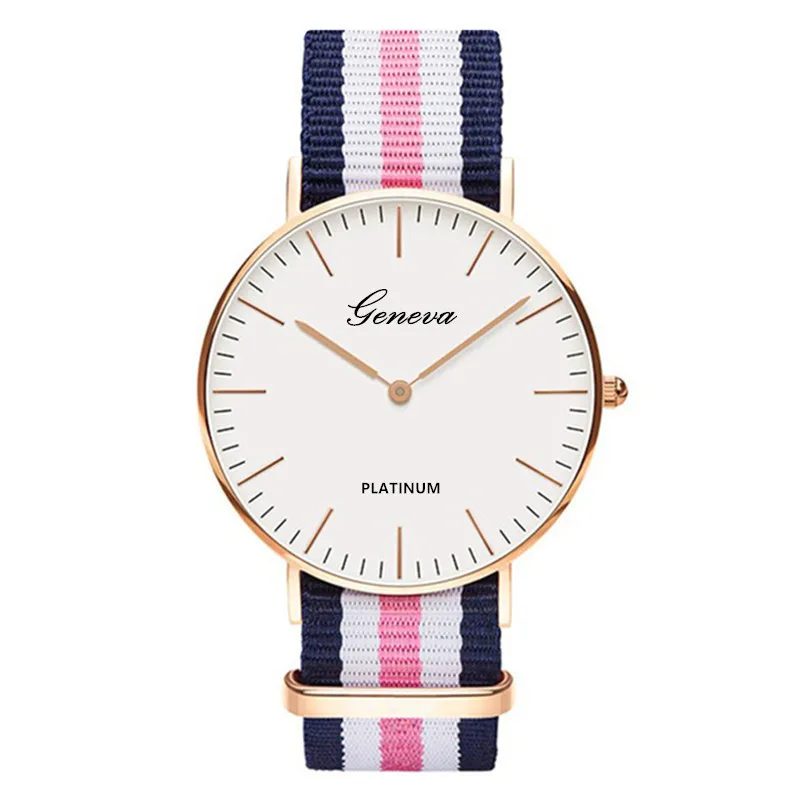 Топ люксовый бренд нейлон модный браслет Кварцевые часы для женщин мужчин дамы наручные часы Relojes Mujer relogio 8A36