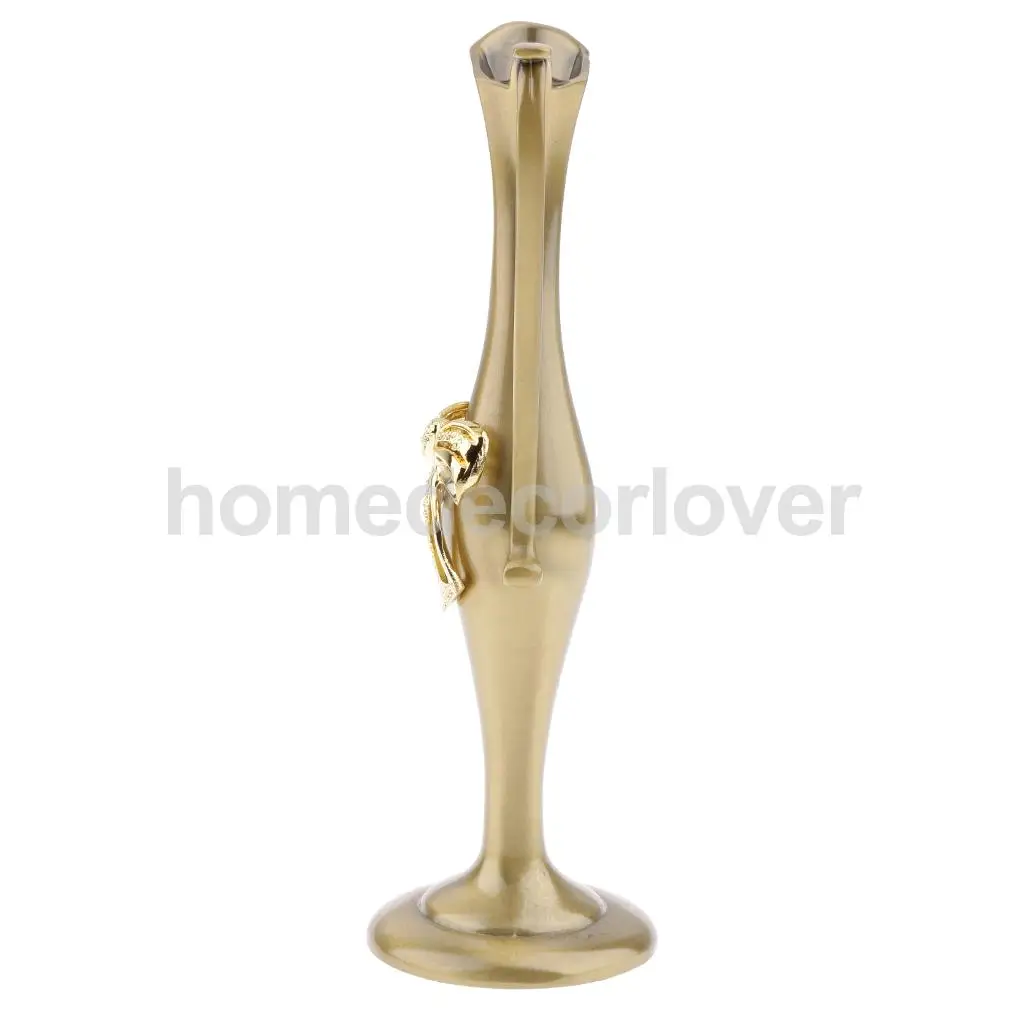 Vintage Shabby Chic Flower Vase Swan/Peacock Alloy Flowers Bottle Jug Wedding Home Decor