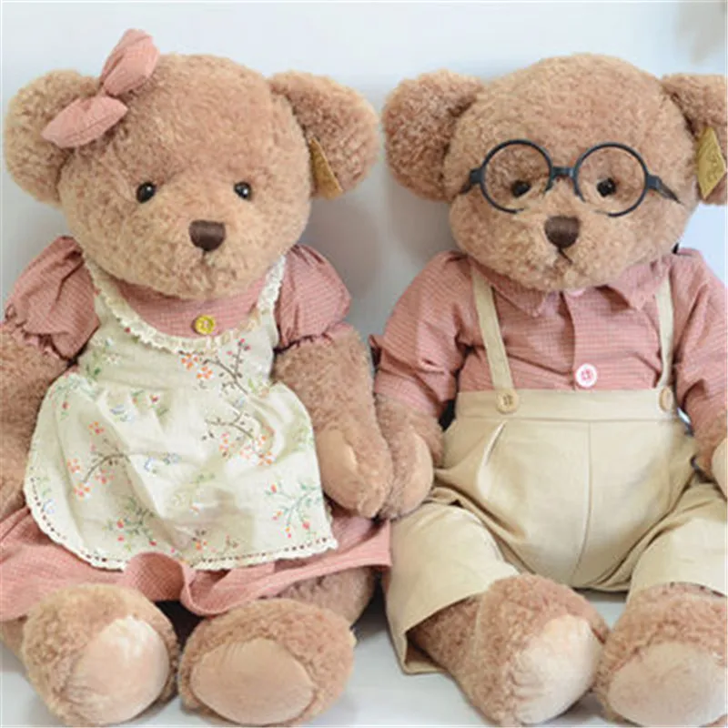 High Quality Teddy Bear Push Toys Boy Girl Bear in Skirt clothes Stuffed Dolls Kids Girlfriend Valentine's Day Gift 4565cm (14)