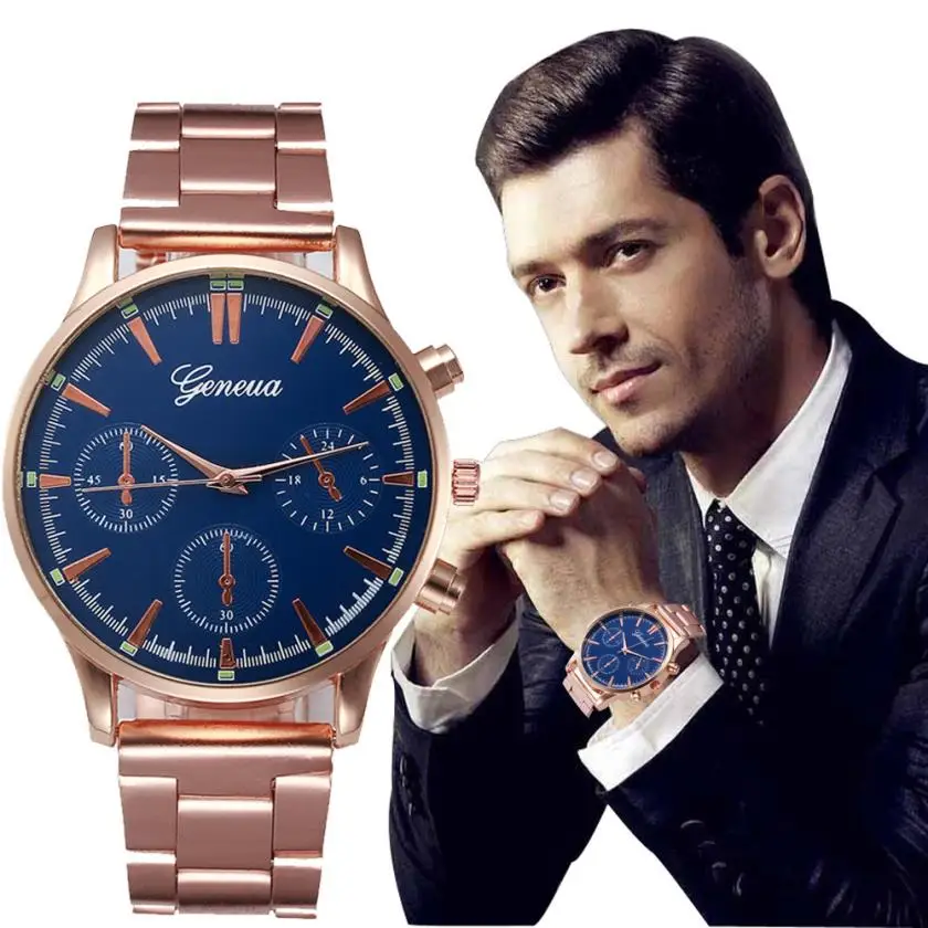 Fashion Business Men Watches Luxury Men Classic Stainless Steel Dial