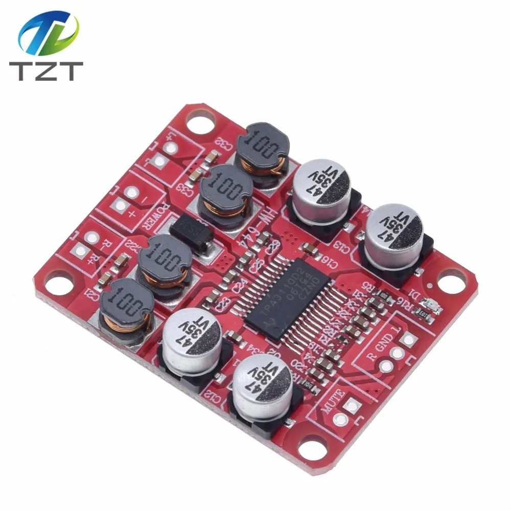 TZT TPA3110 цифровой усилитель мощности модуль 2x15 Вт двухканальный стерео DIY динамик усилитель электроника дизайн PCB DC 12 В красный