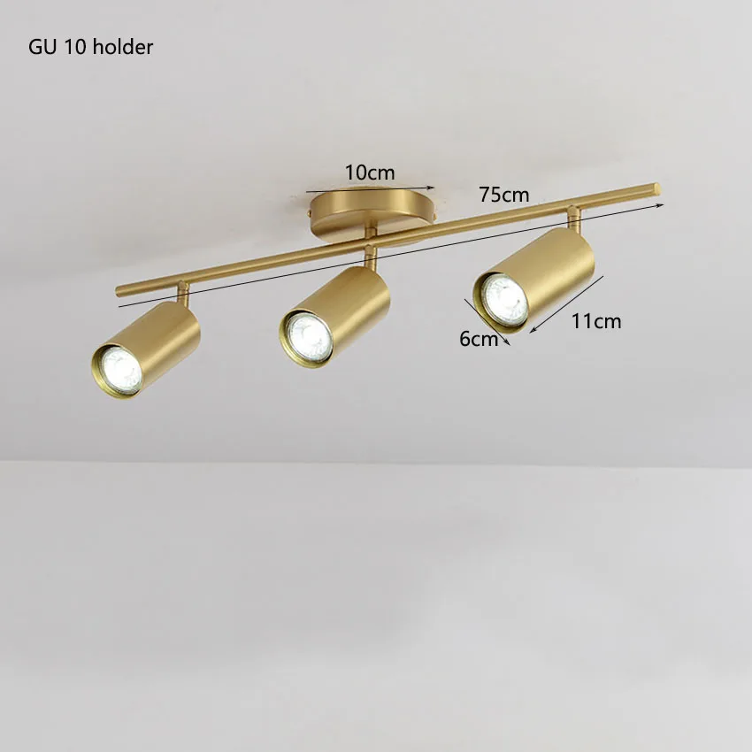 Скандинавский светодиодный потолочный Точечный светильник s поверхностного монтажа золотого цвета E27 5 Вт/10 Вт/15 Вт/20 Вт для гостиной, ресторана, фоновый светильник - Цвет корпуса: 3 lights