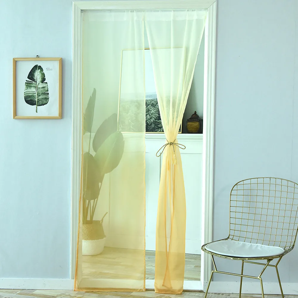 2 шт. градиентная прозрачная выцветающая шторка для экрана тюль для обработки окна тюль с драпировкой подзор для спальни гостиной ewelink A30 - Цвет: A