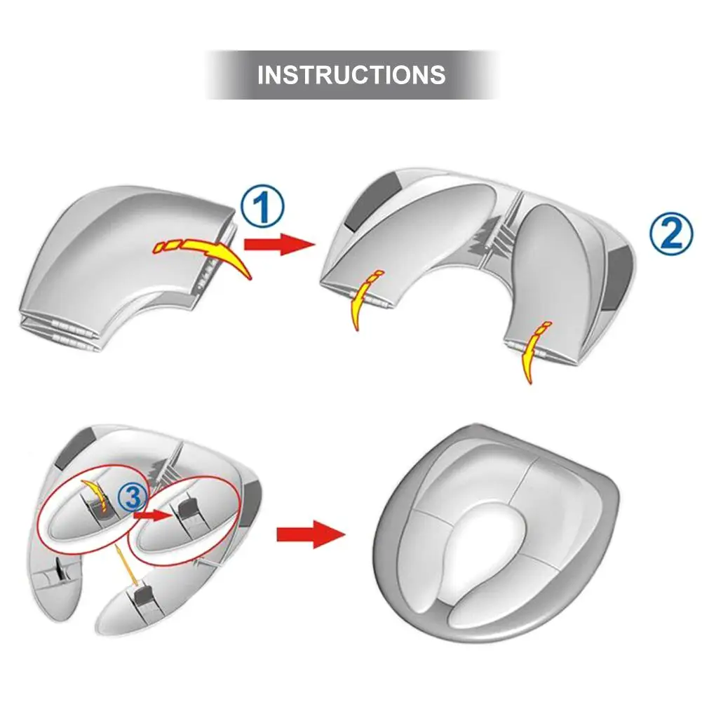 Складной туалет сиденье для путешествий портативный многоразовый туалет горшок красочное обучающее сиденье Чехлы для практики как использовать туалет