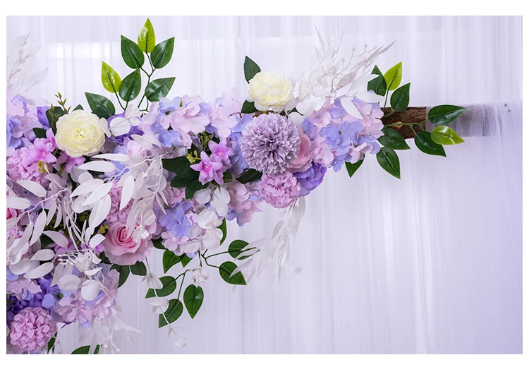 JAROWN Wedding Irregular Flower Row Background Decoration Wedding DIY Rose Hydrangea Flower Arrangement Arch Flower (18)