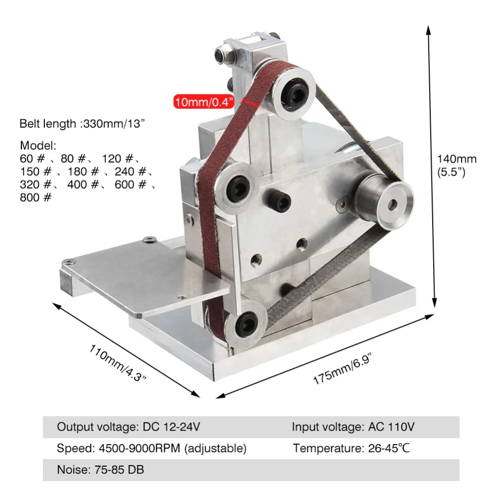 Miniature Small Mini Belt Machine DIY Polishing Machine Grinding Machine Fixed Angle Sharpening Machine Blade Desktop Tool