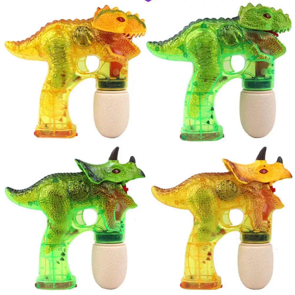 LeadingStar Children Dinosaur Bubble Maker Electric Bubble Gun with Music Light as Perfect Gift for Kids