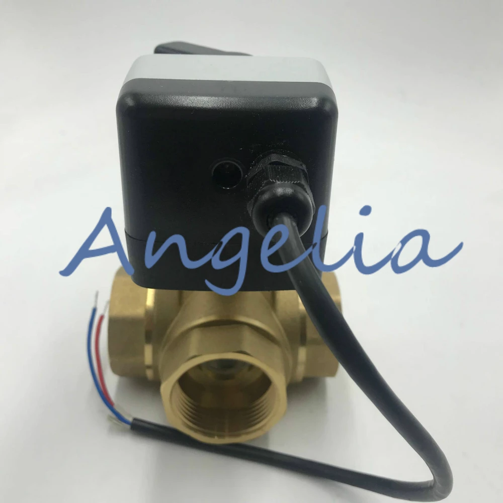 AC110-220V(универсальный) G3/" BSP DN20 латуни 3 ручным способом и автоматический моторизованный шаровой клапан электрический привод нормально разомкнутый