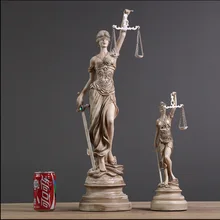 Diosa Griega De Justicia Themis Estatua Artesanías de Resina Retro Decoración Del Hogar