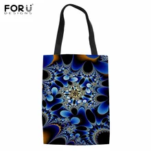 FORUDESIGNS/Модная обувь в стиле «Бохо Винтаж Цветочный принт многоразовая сумка для покупок с короткими ручками сумки большой Тканные сумки для бакалеи для Для женщин из переработанного материала сумка Eco