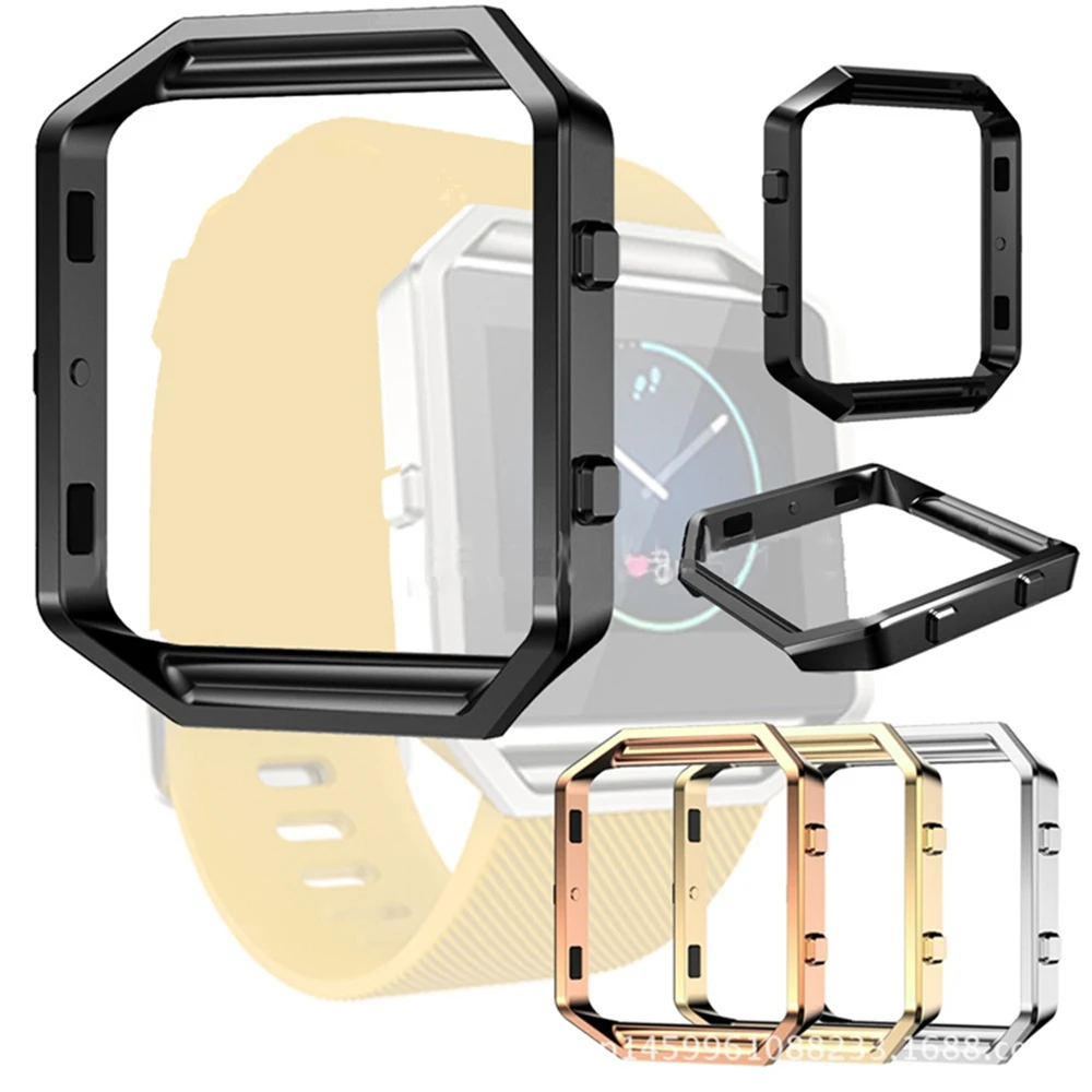 

Watch Protector For Fitbit Blaze Watch Band Heart Rate Movement Accessories Plastic Box Metal Stainless Steel Bezel #40