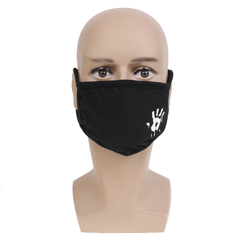 Новинка, 1 шт., черная хлопковая маска для лица, мультяшная пылезащитная маска для лица, аниме, для женщин и мужчин, маффле, маски со ртом для лица