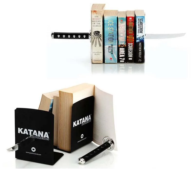 OT0088 Novelty Bookends Ninja Sword Decorative Bookshelf