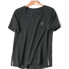 Летнее Новое мужское хлопковое белье футболка с v-образным вырезом. Повседневные мужские футболки