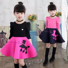 Вельветовое платье для девочек; зимнее платье принцессы с длинными рукавами для маленьких девочек; теплое нарядное платье с юбкой из тюля; костюмная одежда; HB2160