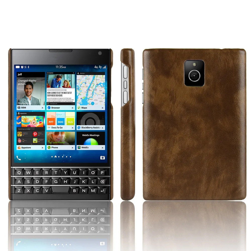 Чехол для Blackberry Passport Q30 из зернистой кожи в стиле ретро Роскошный чехол