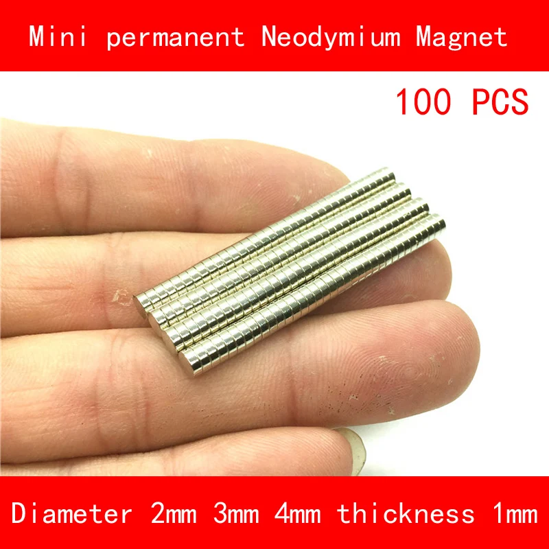 

100PCS mini magnet diameter 5mm 4mm 3mm thickness 1mm 2mm 3mm n35 Rare Earth strong NdFeB Neodymium Magnet for industrial diy