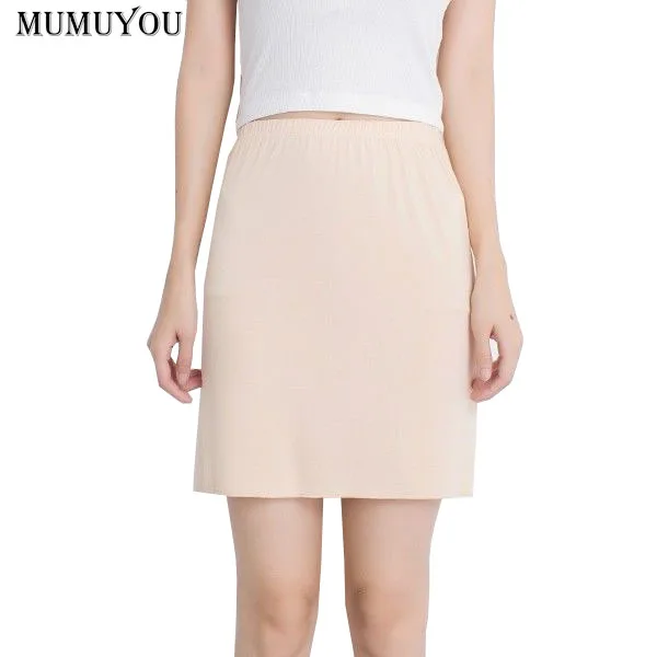 40cm 70cm Women Modal Loose Summer Half Slips Solid Petticoat Breathable Underskirt Black White Nude Soft Wear 200-A811 40cm 70cm Women Modal Loose Summer Half Slips Solid Petticoat Breathable Underskirt Black White Nude Soft Wear 200-A811
