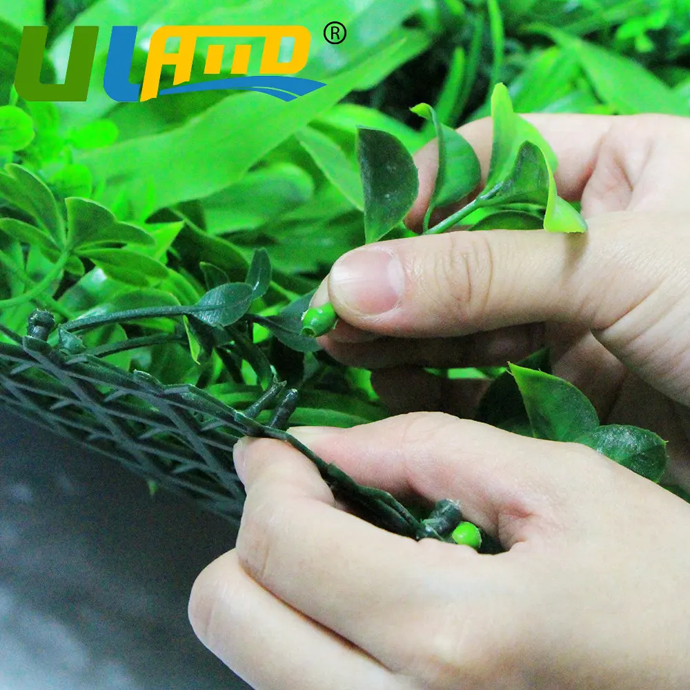 ULAND Artificial Privacy Fence Boxwood Hedge 1X1M Decorative Garden Fence Plants for Decoration Wedding Home Balcony Decoration 5