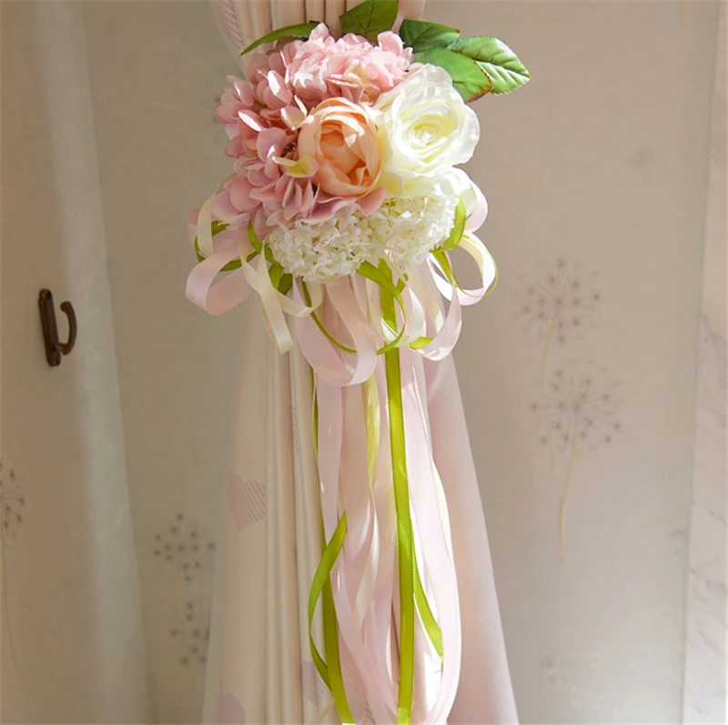 

Flower Rose Hydrangea Curtain Clip Wedding Arch Decoration Home Decor Accessories