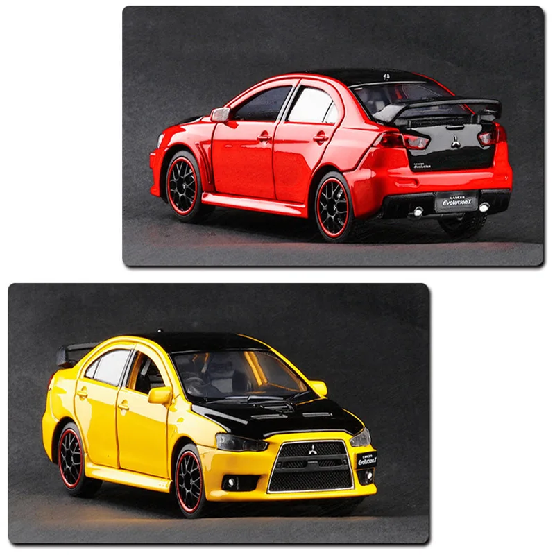 Детская Игрушечная модель 1/32 Ratio Mitsubishi Wing God EVO, литая под давлением модель, игрушка со звуком и светильник, подарок на день рождения