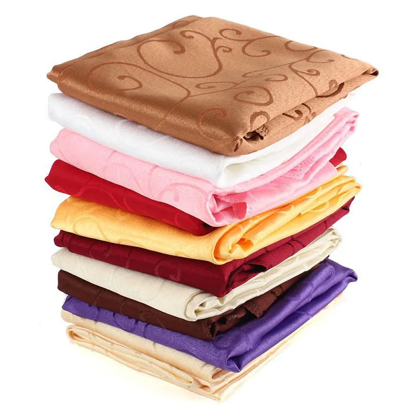 

1 Pc 1m Hotel Restaurant Round Tablecloth Polyester Wedding Birthday Party Table Cover Rectangle Desk Cloth Wipe Covers Supplies