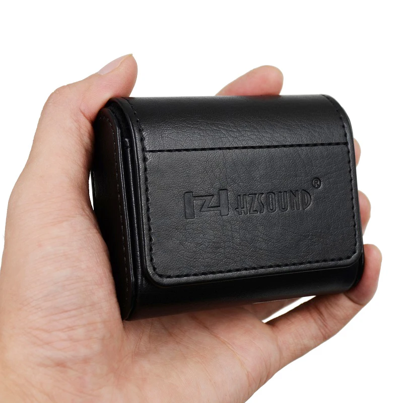 

New Original HZ HZSOUND Leather Case In Ear Earphone Bag Box Headphones Portable Case Headphone Accessories Headset Storage Bag