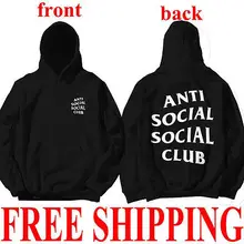 Fashion Casual Loose Club Hoodie Anti Social Social Club Hooded Kanye Sweatshirts Clothes