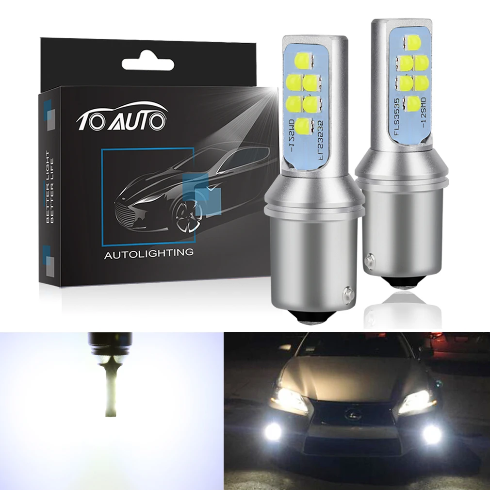 2 шт. P21W светодиодный 1156 BA15S BAU15S PY21W 1157 BAY15D P21/5 Вт лампы R5W Автоматическая сигнальная