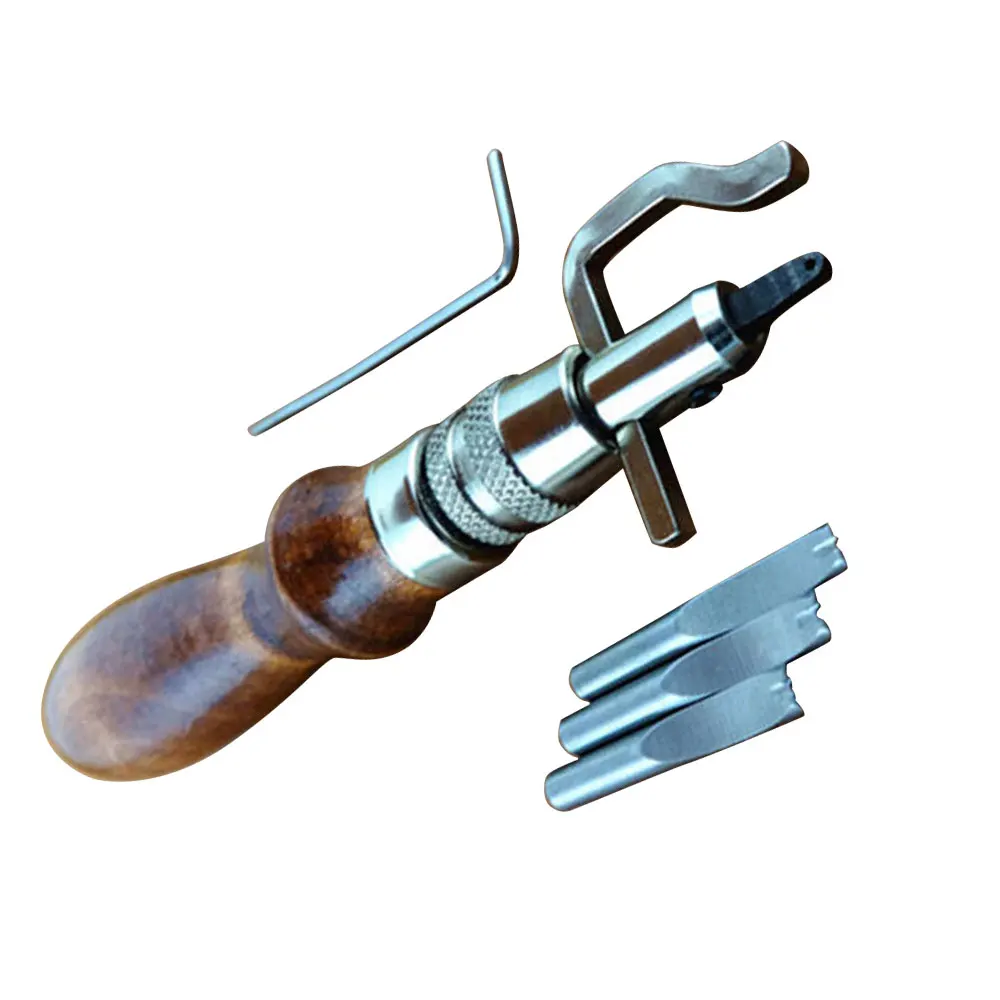

5-In-1 Leather Groover Stitch Tools Adjustable Leather Edge Stitching Tool DIY Crease Kit Edge Stitch Tools Drop shipping