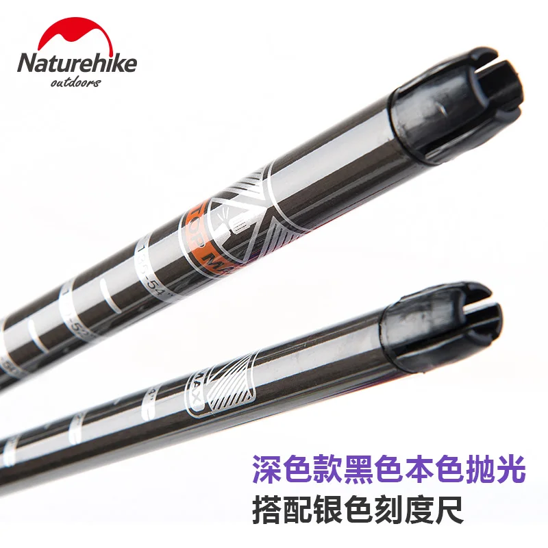 Naturehike exterior Superlight modelo de aleación de fibra de carbono palos de 3 secciones bastones ajustables para caminar Trekking Alpenstock