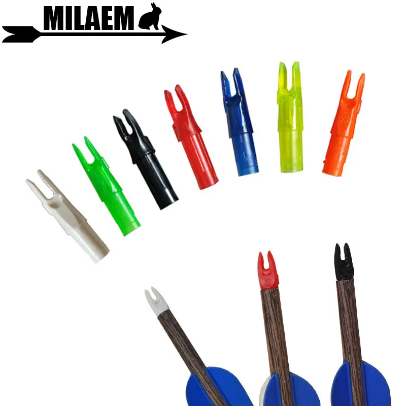 50pcs Archery Arrow Nock Insert Arrow Nock For ID 6.2mm Carbon /Fiberglass Arrow Shaft Shooting
