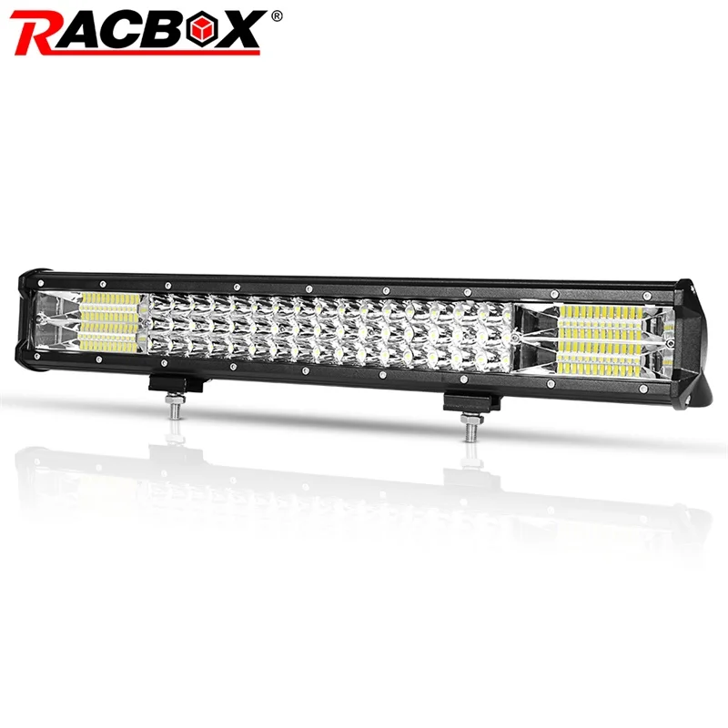 Светодиодный 12V 24V бар 20 ''23 дюймов 288 Вт 324W Противотуманные фары рабочего освещения для автомобиля Трактор Лодка OffRoad бездорожье 4WD 4x4 грузовик внедорожник ATV дальнего света