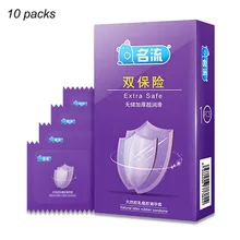 Mingliu 10pcs Thicken Super Strong Condoms Extra Safe Condones for Anal Sex & Contraception Premium Penis Sleeve Sex Toy for Men