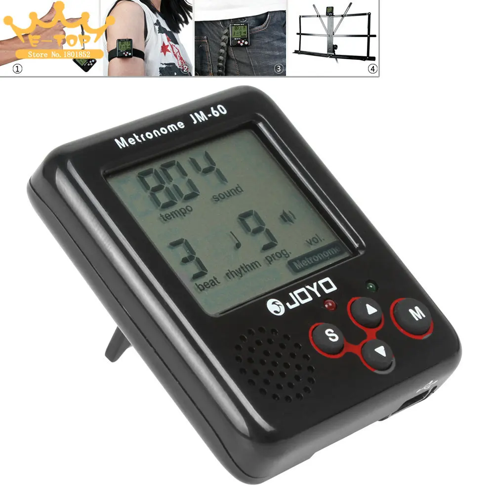 Buy Clip on LCD Guitar Metronome Small Size Real Voice